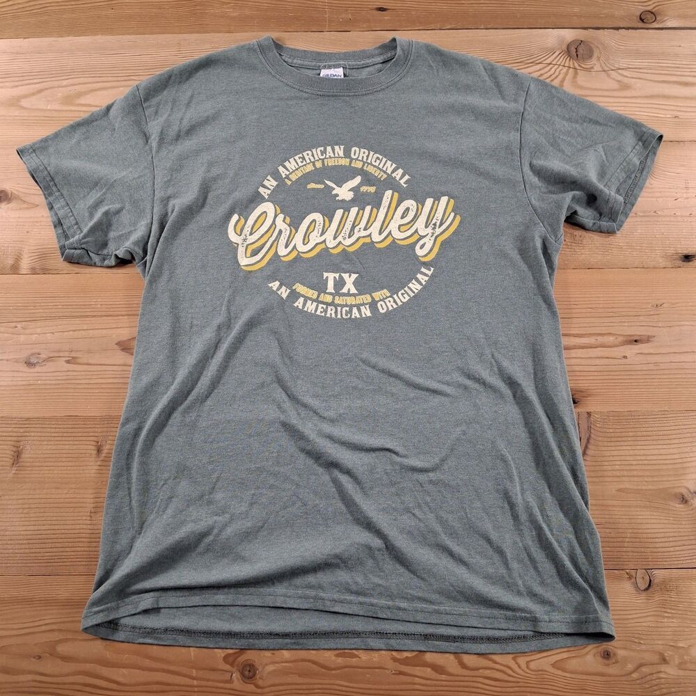 Y2k Tshirt Gildan Crowley Texas Mens Medium